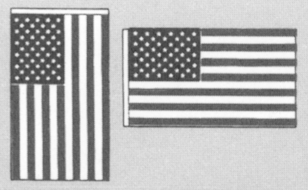 Diagram: Flag on wall